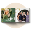 Personalizowana fotoksiążka na 60 urodziny z przyjaciółmi w zielonym stylu