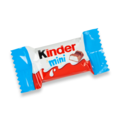 Kolorowa Kinder Mini czekoladka w opakowaniu.